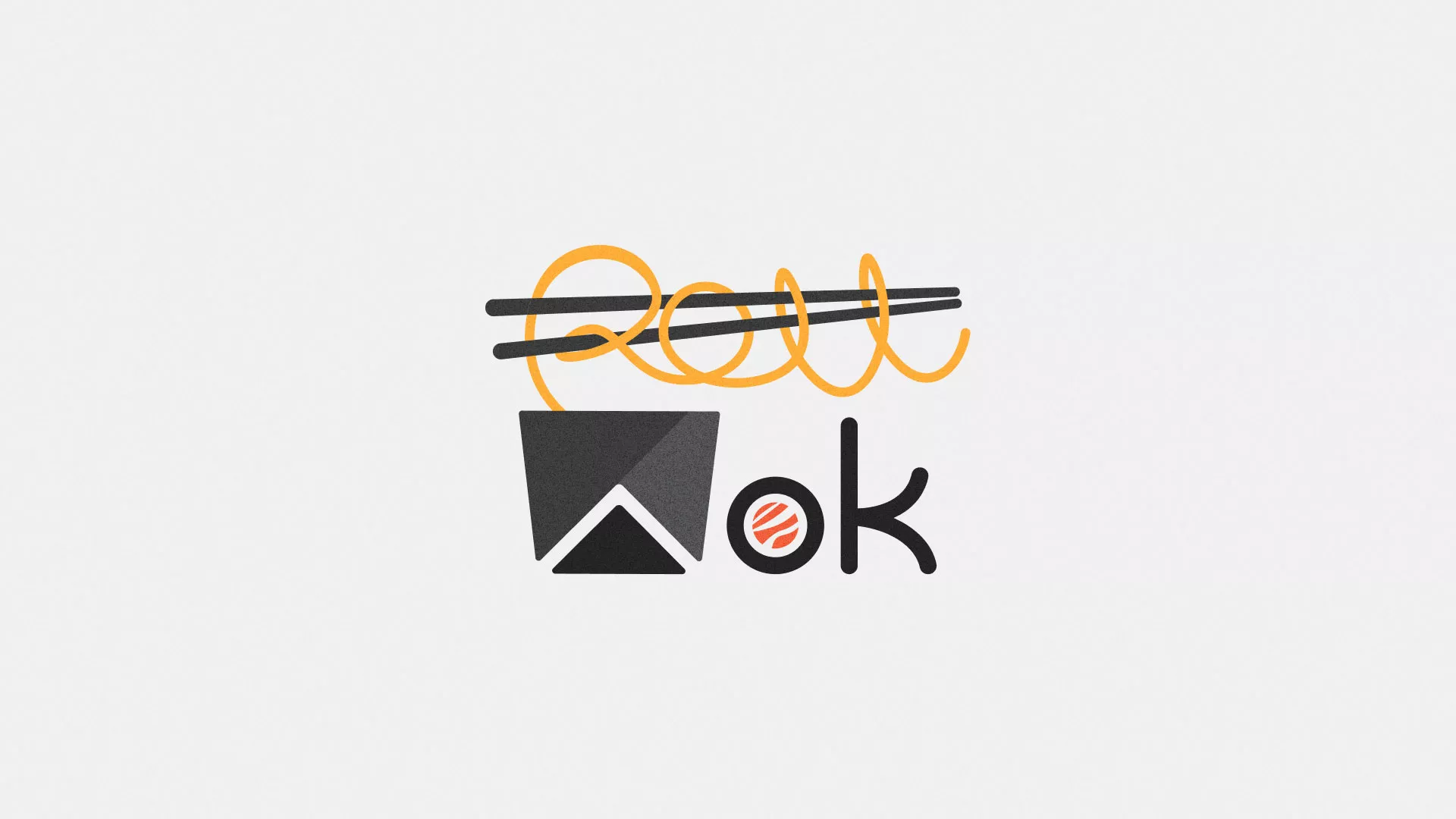 Разработка логотипа суши-бара «Roll Wok Club» в Кстово